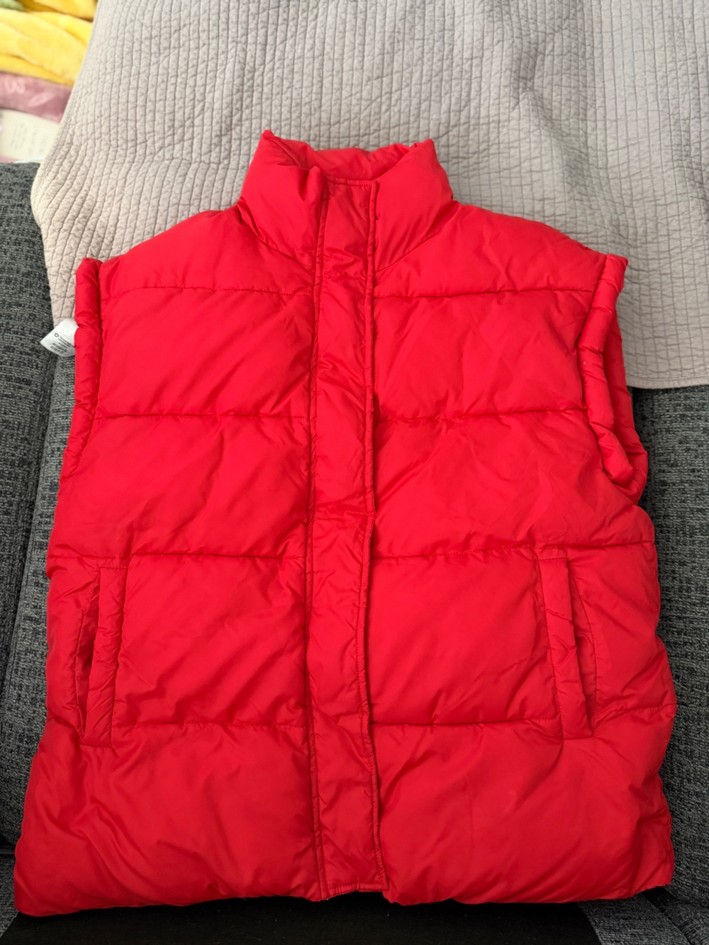 Amazon Essentials Red Quilted Puffer Vest